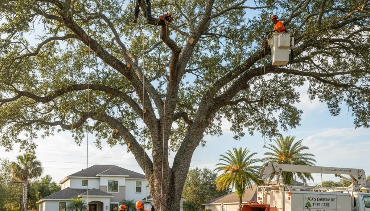 Professional tree removal service in Palm Harbor FL for safe residential tree cutting