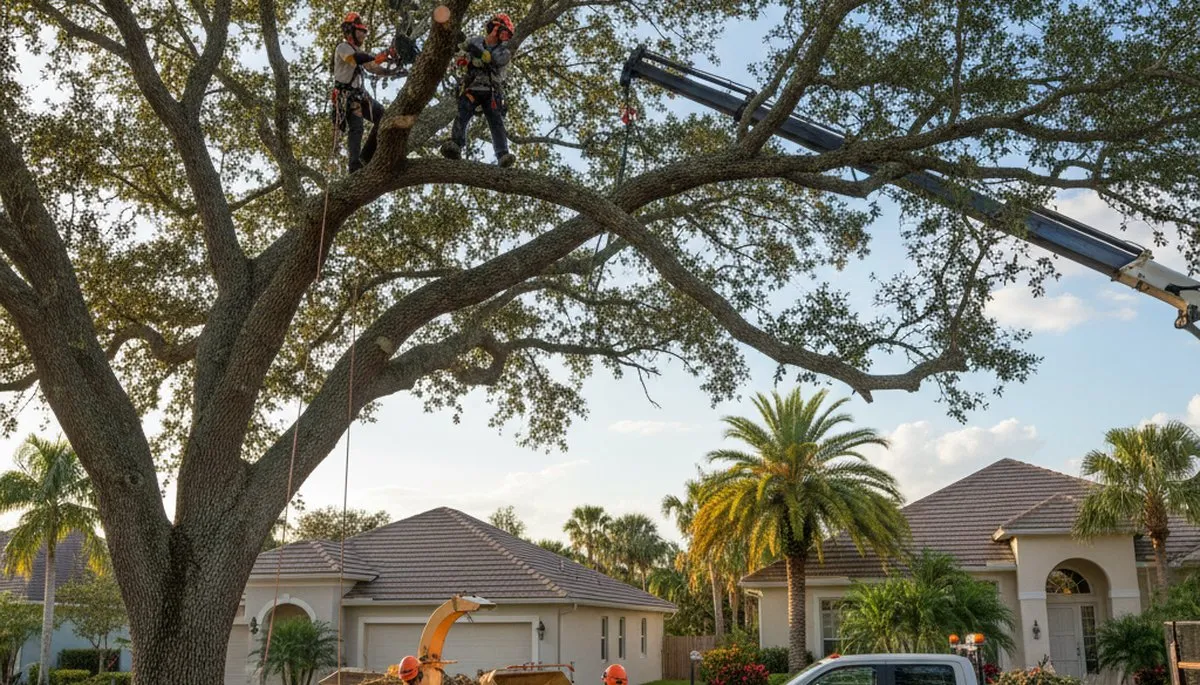 Professional tree removal service in Palm Harbor FL removing large oak safely